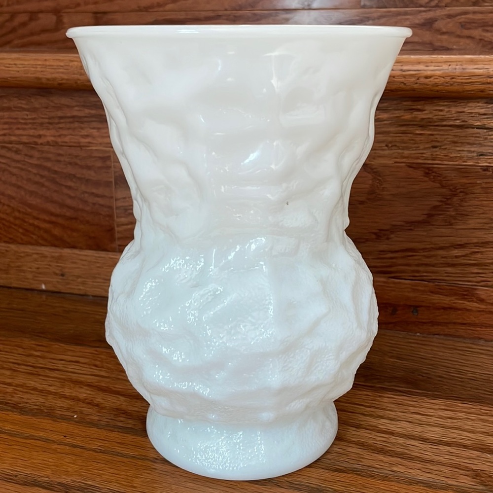 Vintage Milk Glass Vase , E.O Brody CO Milk Glass decor